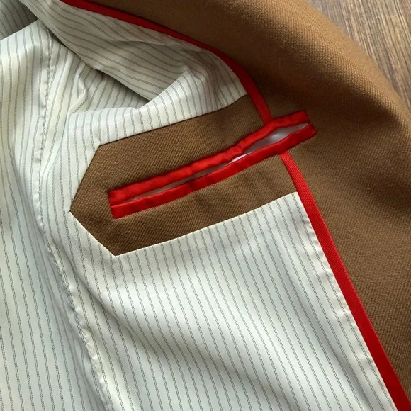 J Crew Women’s Camel Brown Stand Collar Regent Wool Blazer Jacket - Size 2 - Picture 8 of 9